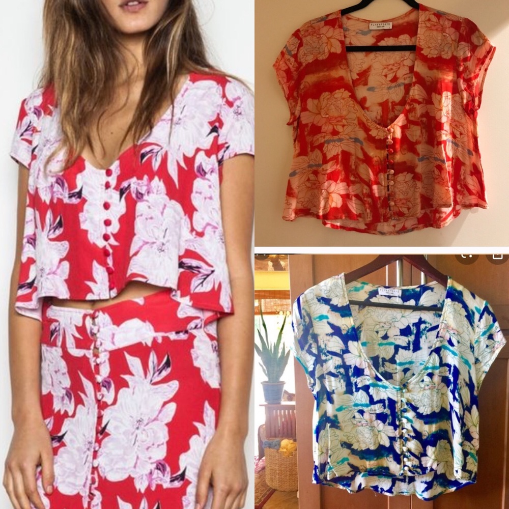 ISO of Flynn Skye Venice top in these prints Med
